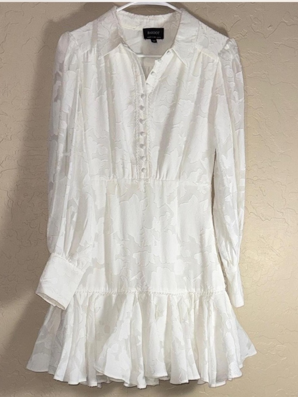 Bardot White Long-Sleeve Dress 🤍